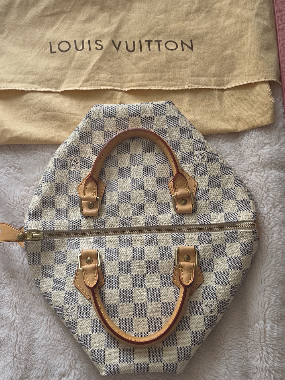 Louis Vuitton Damier Azur Speedy 30 Bandoulière - White/Blue
